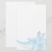 青い花 便箋 (正面/裏面)