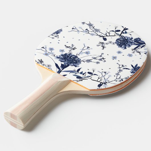 青い花 卓球ラケット (正面アングル)