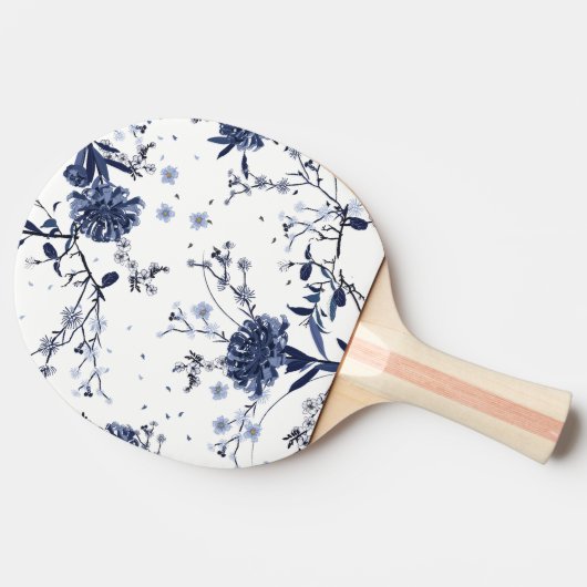 青い花 卓球ラケット (横)