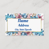 青い花 名刺 (裏面)