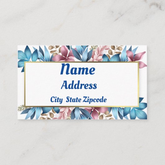 青い花 名刺 (裏面)