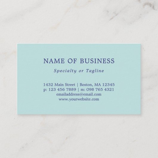 青い花 名刺 (裏面)