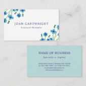 青い花 名刺 (正面/裏面)