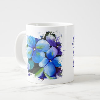 青い花 夢を花開かせよう マグカップ