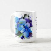 青い花 夢を花開かせよう マグカップ (正面左)