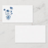 青い花（弓囲いカード付） エンクロージャーカード (正面/裏面)