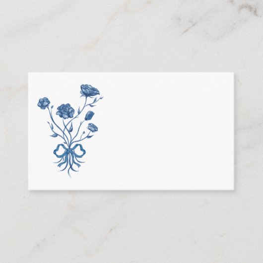 青い花（弓囲いカード付） エンクロージャーカード (正面)