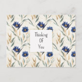 青い花 想いを寄せて ポストカード (正面)