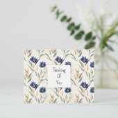 青い花 想いを寄せて ポストカード (スタンド正面)