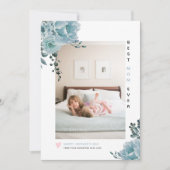 青い花 最高のママ エバー 母の日 フォト シーズンカード (正面)