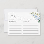 青い花、白い花、ブライダルシャワーレシピ (正面)