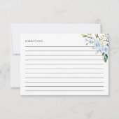 青い花、白い花、ブライダルシャワーレシピ (裏面)