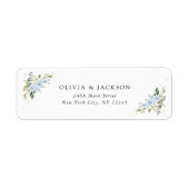 青い花,白い花,緑結婚, ラベル (正面)