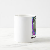 青い花、私は私のWestieを愛します!! コーヒーマグカップ (中央)