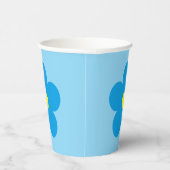 青い花 紙コップ (右)