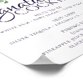 青い花 |紫とピンクのシグネチャードリンク ポスター (角)