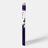 青い花 |紫とピンクのバラのモノグラム Case-Mate iPhoneケース (裏面 / 右)