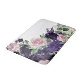 青い花 |紫とピンクのフローラきらめく バスマット (アングル)