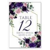 青い花 |紫とピンクのローズフローラ テーブルナンバー (正面)