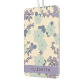 青い花，紫の花，フローラ，あなたの名前 カーエアーフレッシュナー (左)