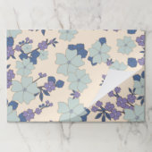 青い花，紫の花，花柄 ペーパーパッド (折り畳み)