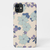 青い花,紫の花,花柄 Case-Mate iPhoneケース (裏面)