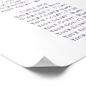 青い花 |紫色のピンク10の上座席表 ポスター (角)