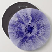 青い花 缶バッジ (正面&裏面)