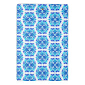 青い花、花の模様、花の模様 ミニクリップボード (裏面)