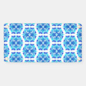 青い花、花の模様、花の模様 横断幕 (横)