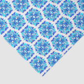 青い花、花の模様、花の模様 薄葉紙 (詳細)