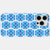 青い花、花柄、フラワーパターン Case-Mate iPhoneケース (裏面 (横))