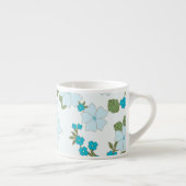 青い花、花柄、花柄 エスプレッソカップ (右)