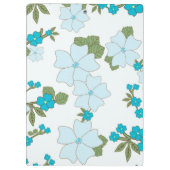 青い花、花柄、花柄 クリップボード (裏面)