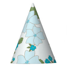 青い花、花柄、花柄