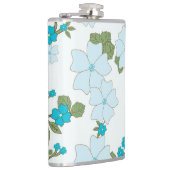 青い花、花柄、花柄 フラスク (右)