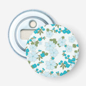 青い花、花柄、花柄 栓抜き (正面)