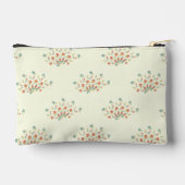 青い花，赤い花，花のパターン アクセサリーポーチ (裏面)