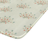 青い花，赤い花，花のパターン カッティングボード (角)