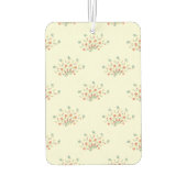 青い花，赤い花，花のパターン カーエアーフレッシュナー (裏面)