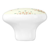 青い花，赤い花，花のパターン セラミックノブ (側面)