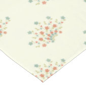 青い花、赤い花、花のパターン テーブルクロス (アングル)