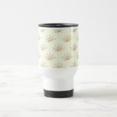 青い花,赤い花,花のパターン トラベルマグ (中央)