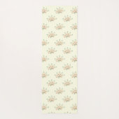 青い花，赤い花，花のパターン ヨガマット (裏面)