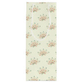 青い花，赤い花，花のパターン ワインギフトバッグ (裏面)