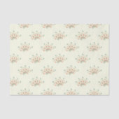 青い花，赤い花，花のパターン 薄葉紙 (正面)