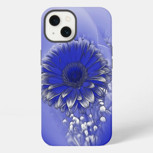 青い花 iPhoneケース (裏面)