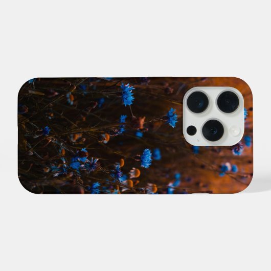 青い花 iPhoneケース (裏面横)