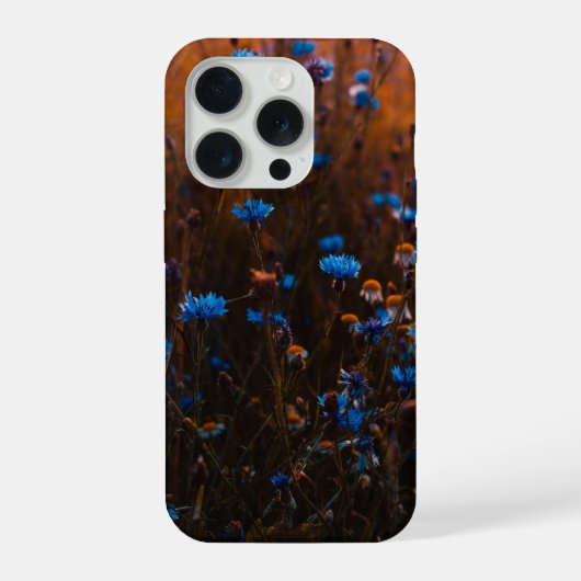青い花 iPhoneケース (裏面)
