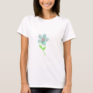 青い花 Tシャツ